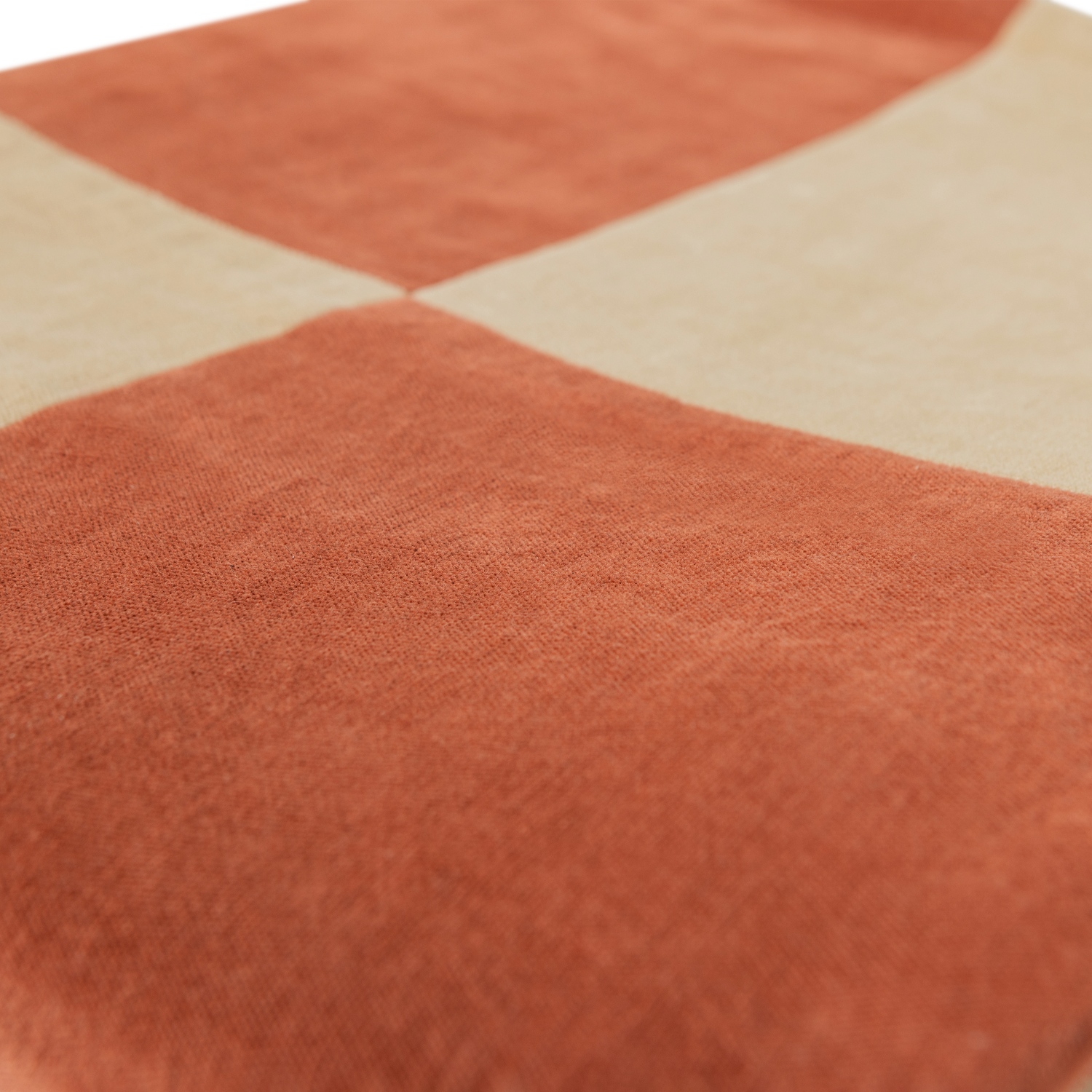 Woood Zena Plaid 130x170cm velvet roestbruin/beige