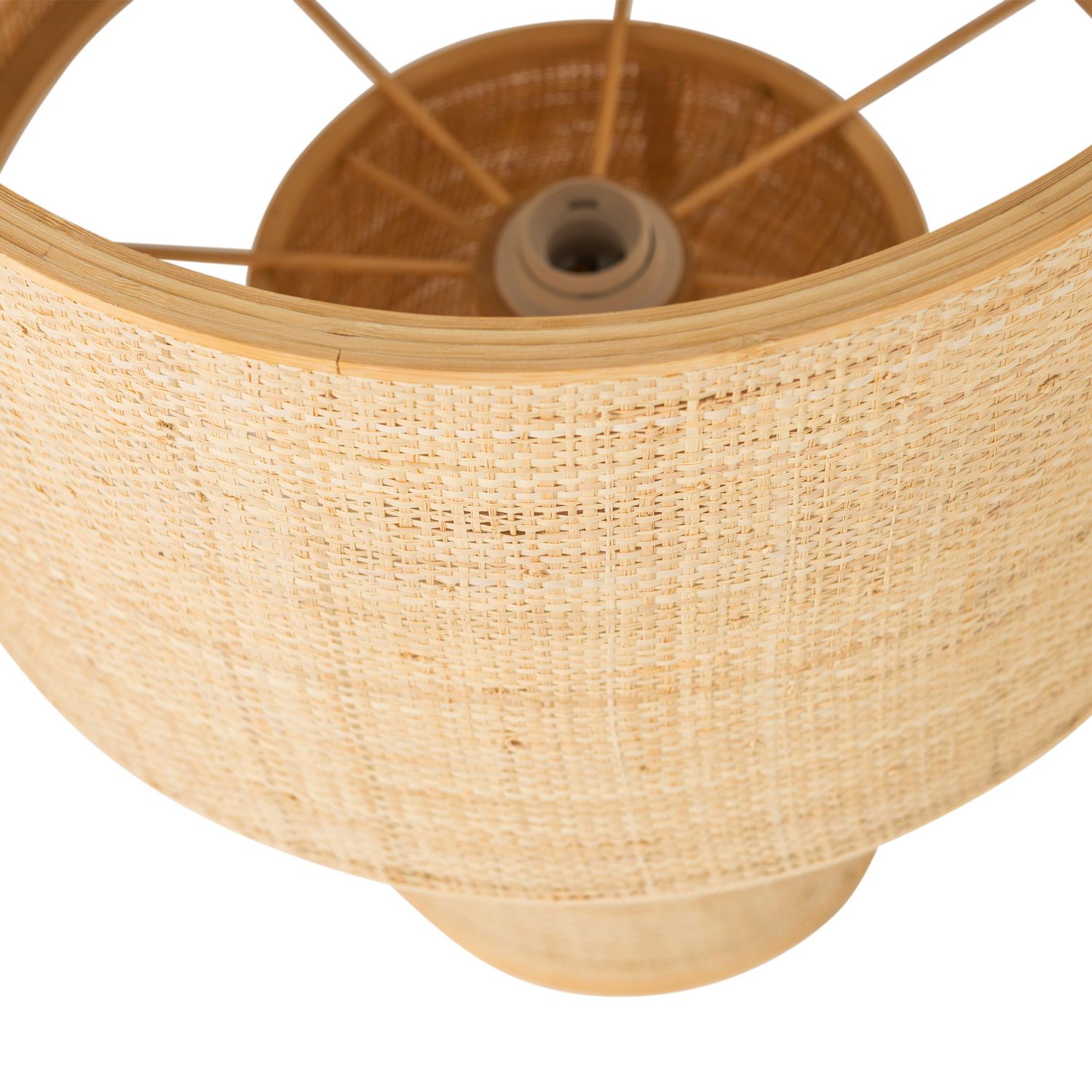 Woood Syro Tafellamp Raffia naturel 55cm