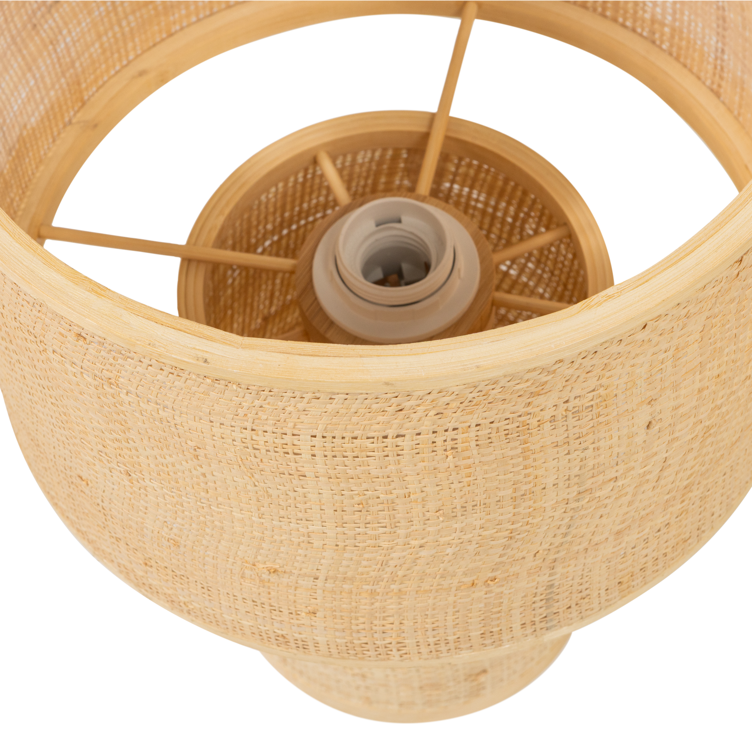 Woood Syro Tafellamp Raffia naturel 38cm