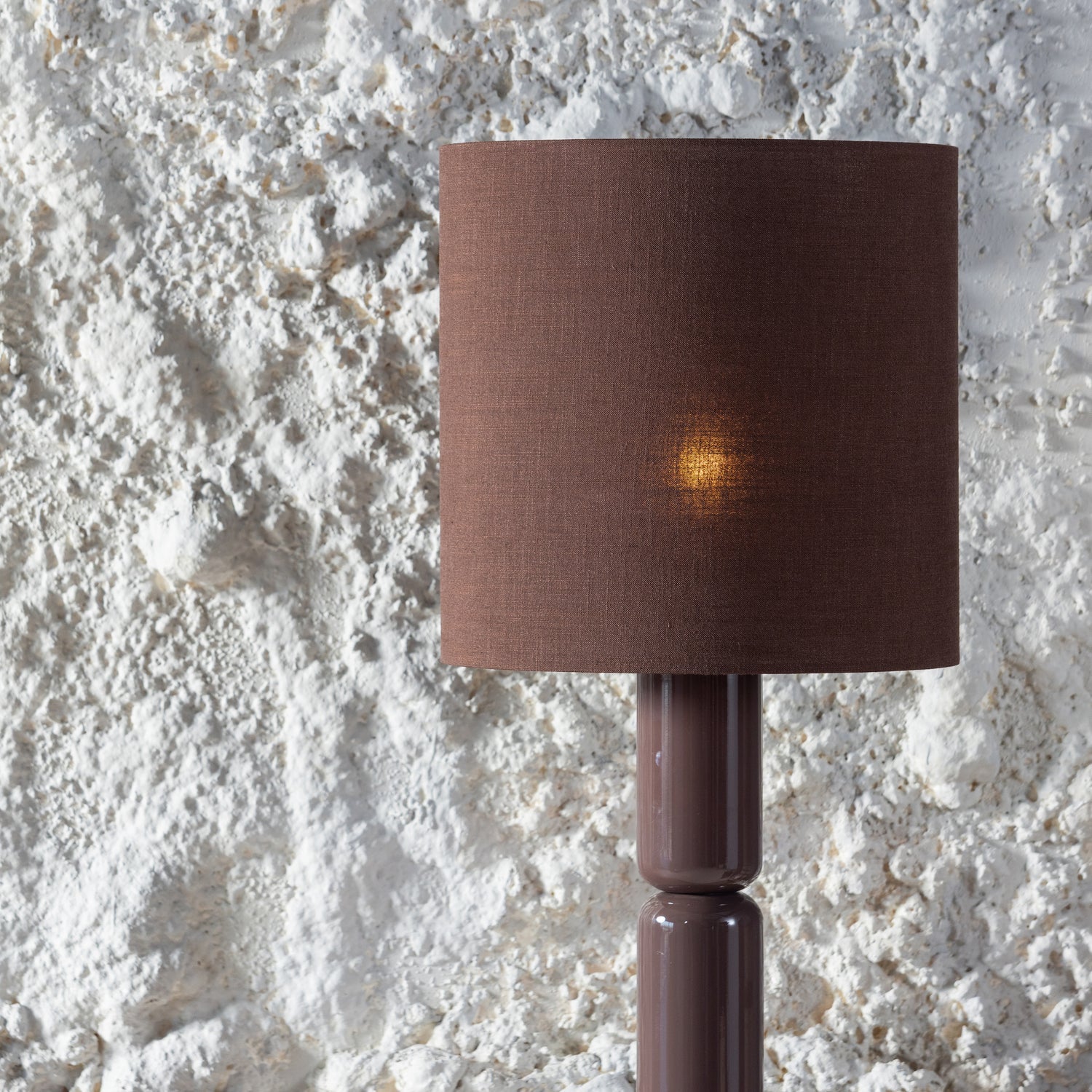 Woood Zivian Vloerlamp hout hoogglans bruin