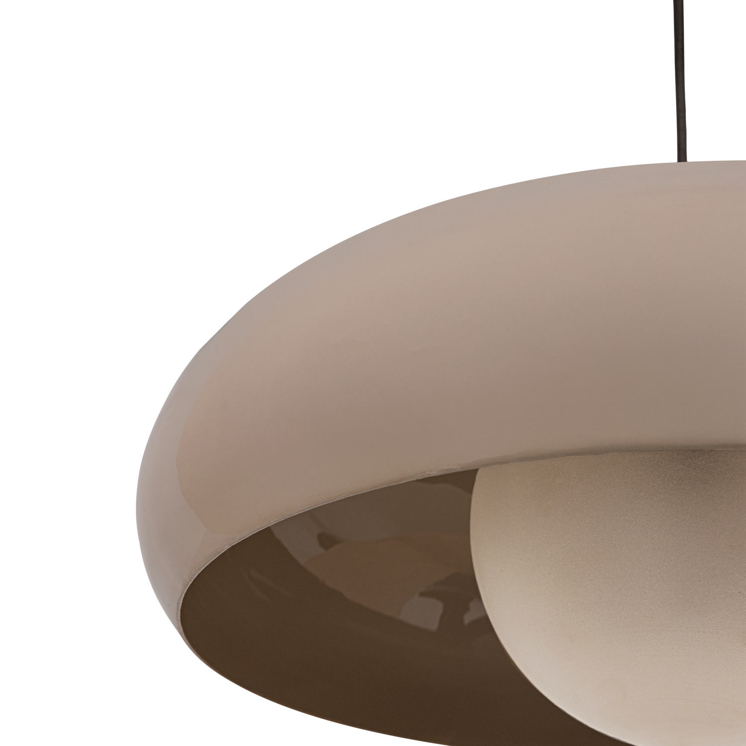 Woood Tivo Hanglamp rond metaal hoogglans zand