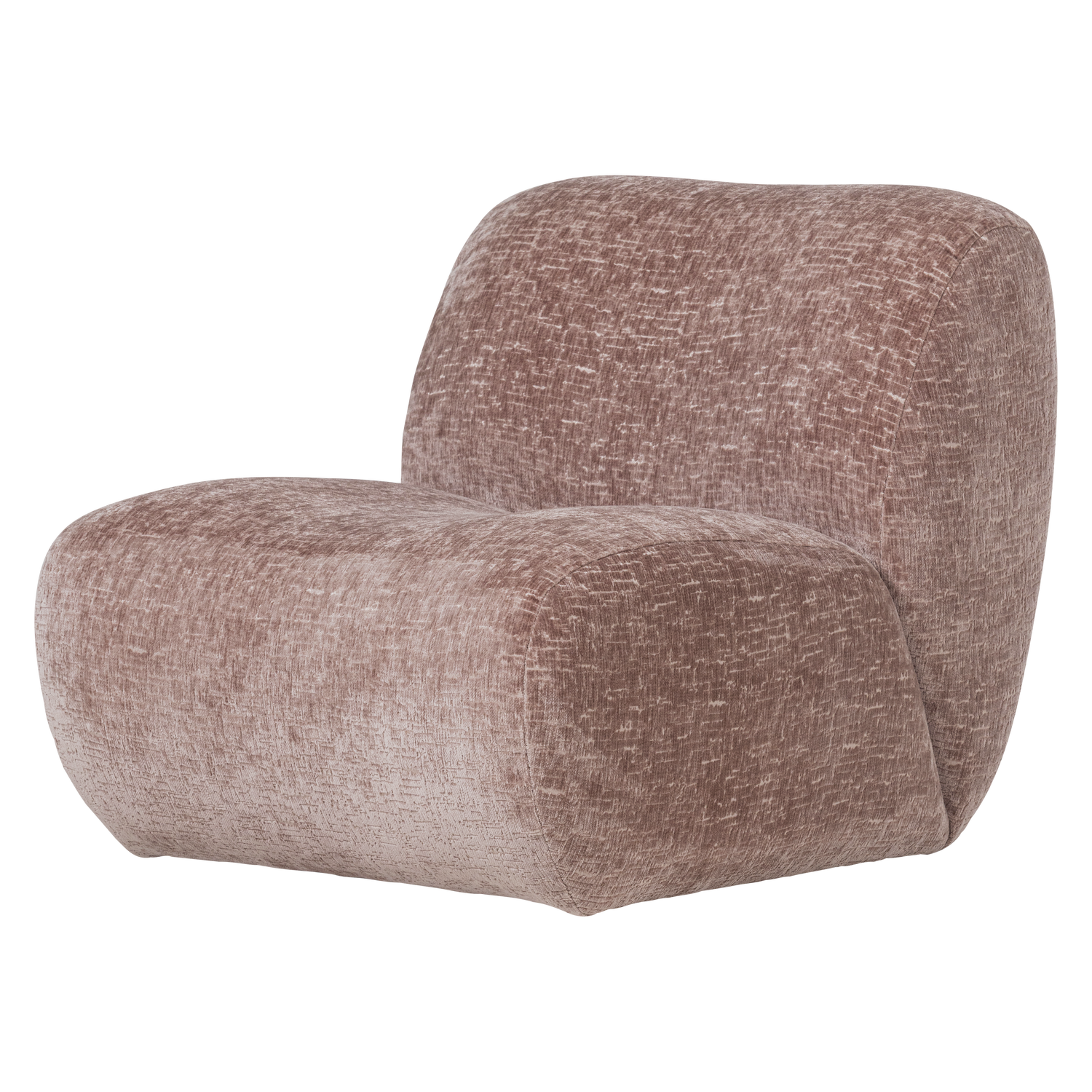 Woood Nomu Fauteuil Craquele velvet lichtroze