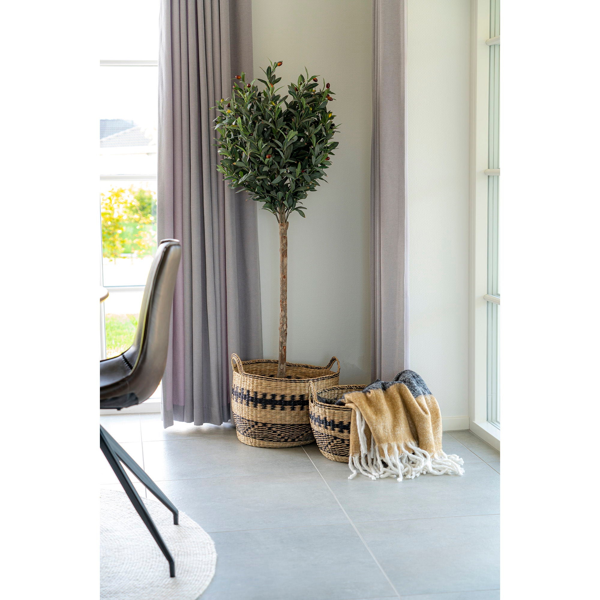 House Nordic | Plaid caramel zwart