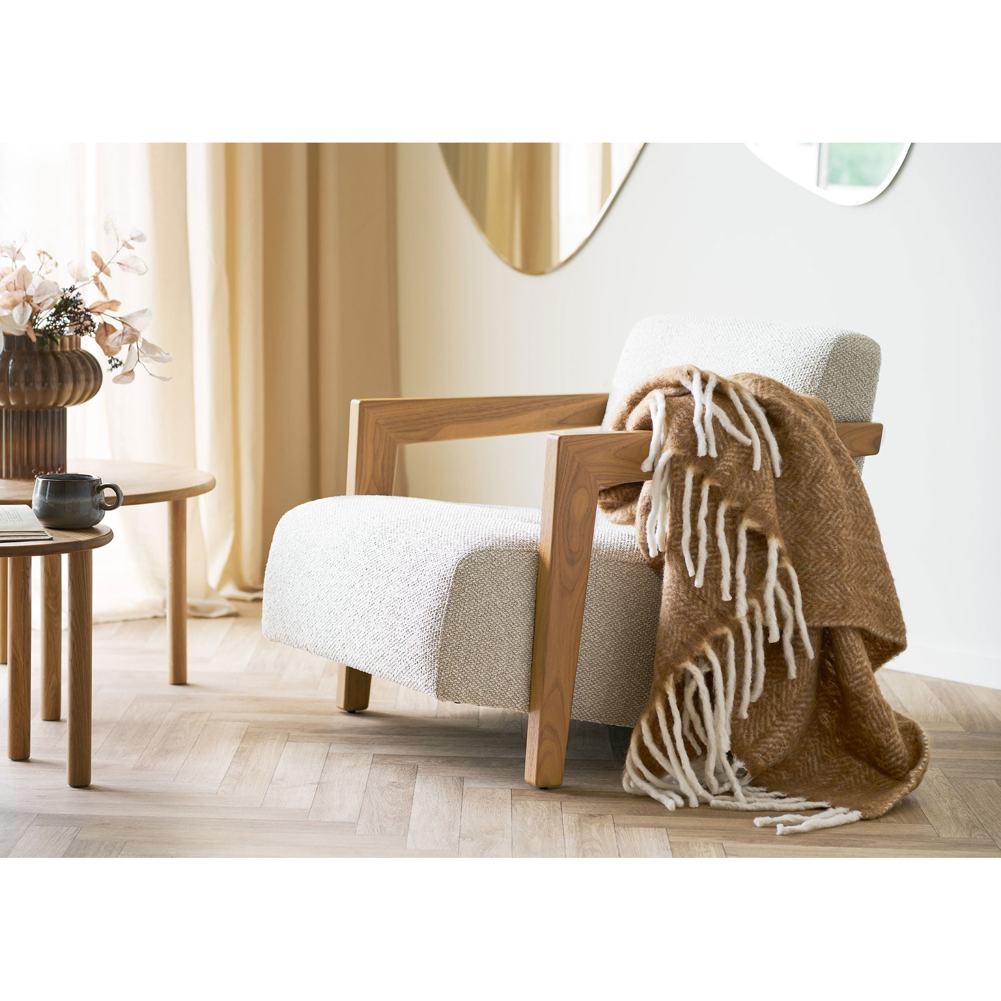 House Nordic | Plaid van wolmix caramel