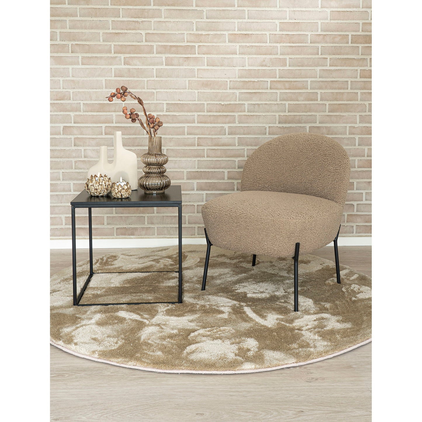 House Nordic | Vloerkleed rond zand 160cm