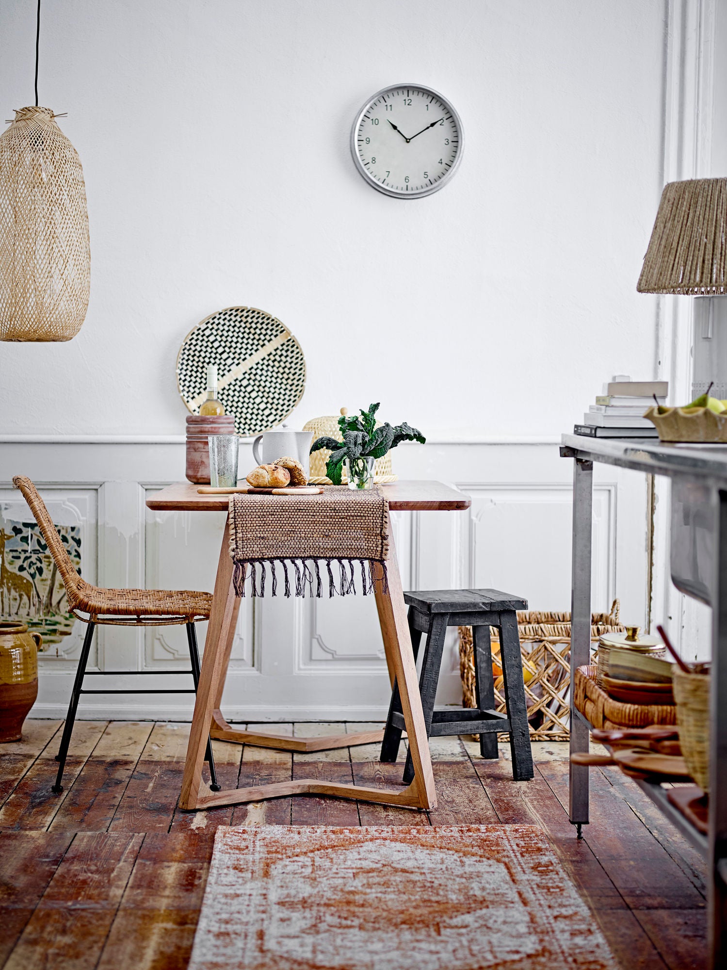 Bloomingville Tona Wanddecoratie zwart bamboo - Set 3
