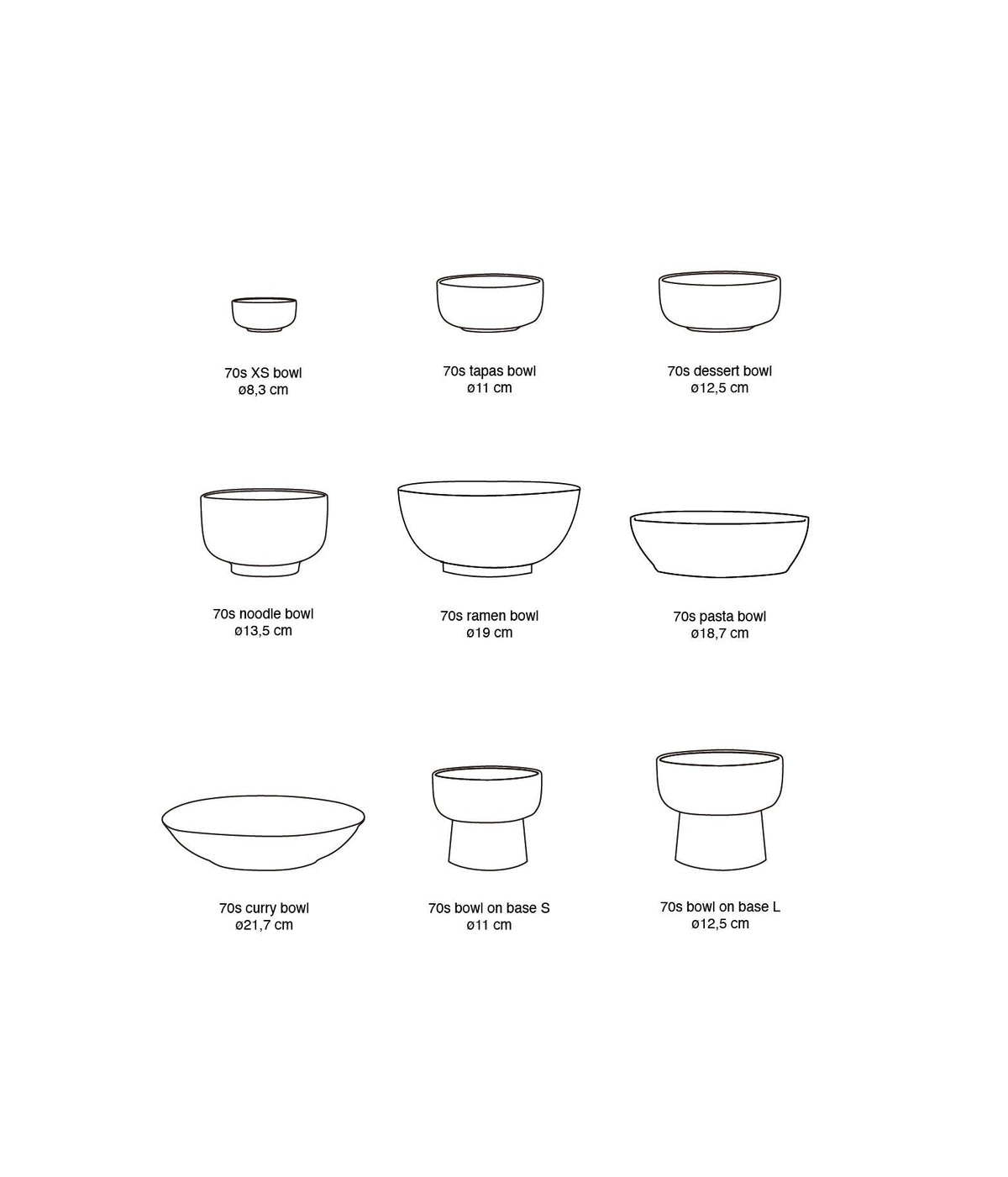 Hk Living | 70's servies XS schaaltjes Castor set van 4