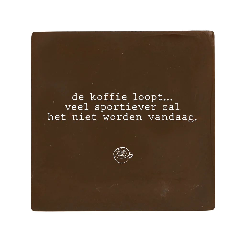 Label2X | Tegeltje de koffie loopt