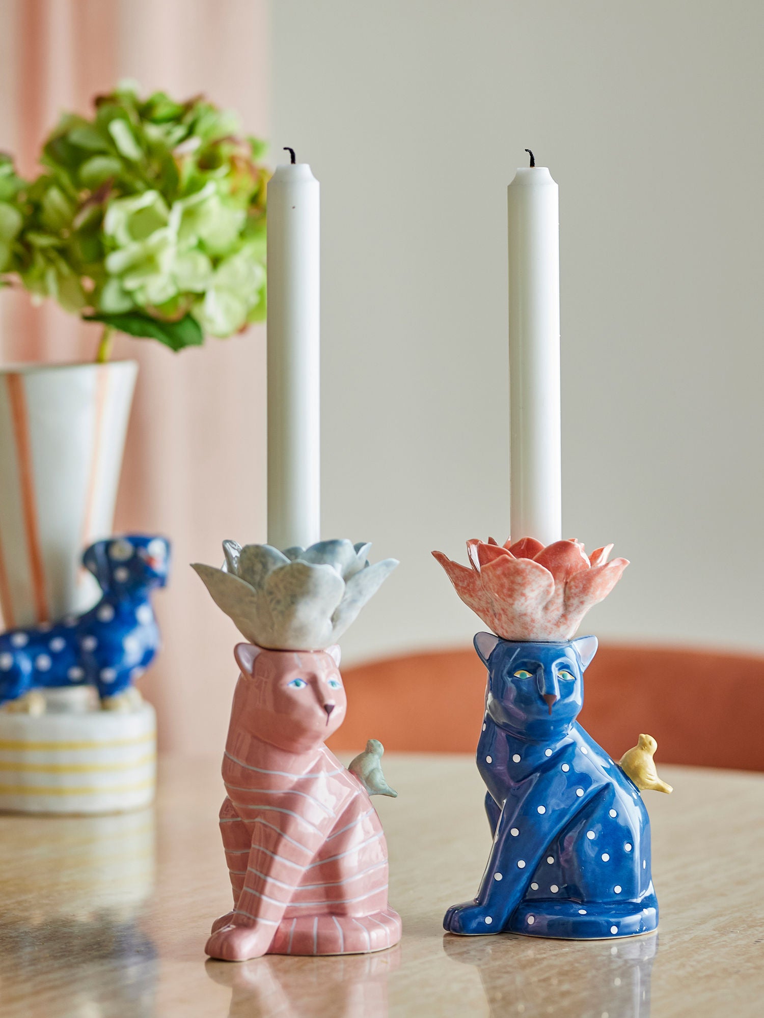 Bloomingville Eri Kandelaar Aardewerk Set van 2