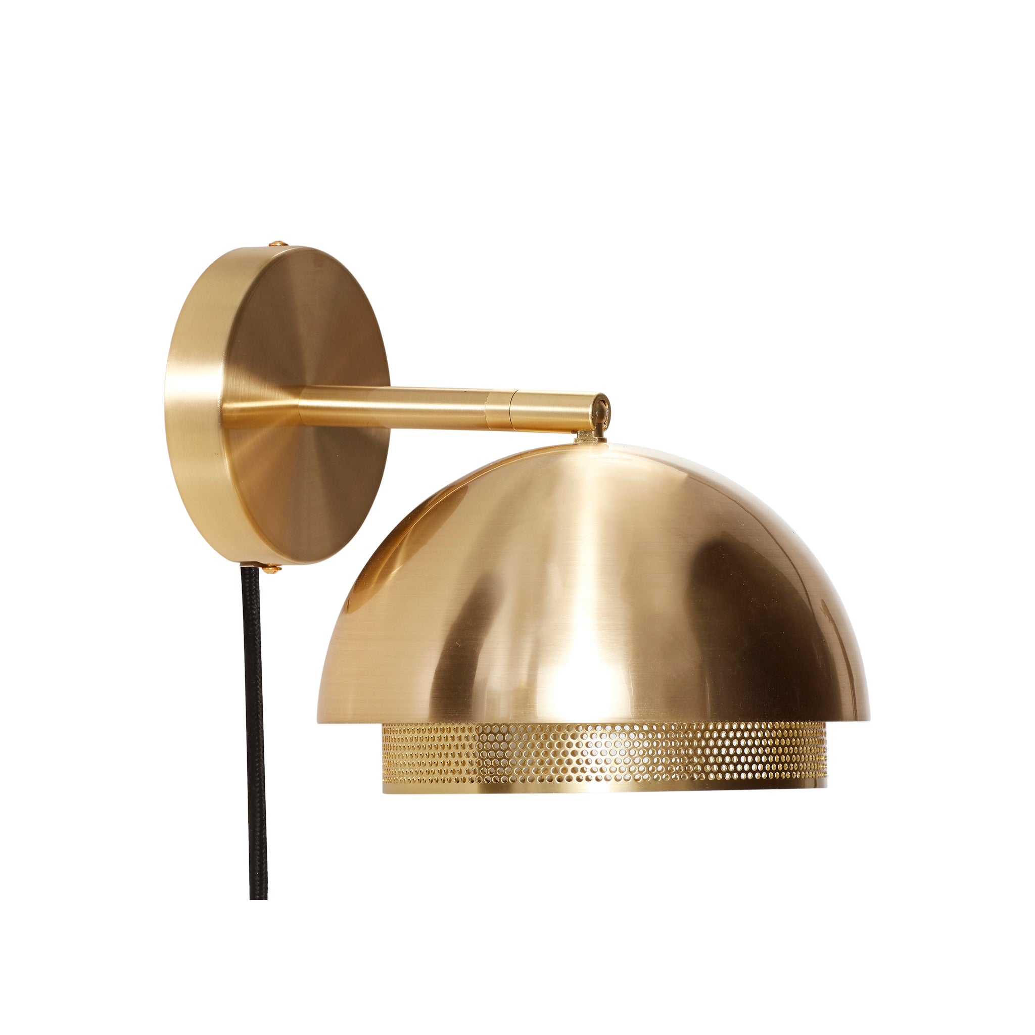 Hübsch Edge Wandlamp antiek brass