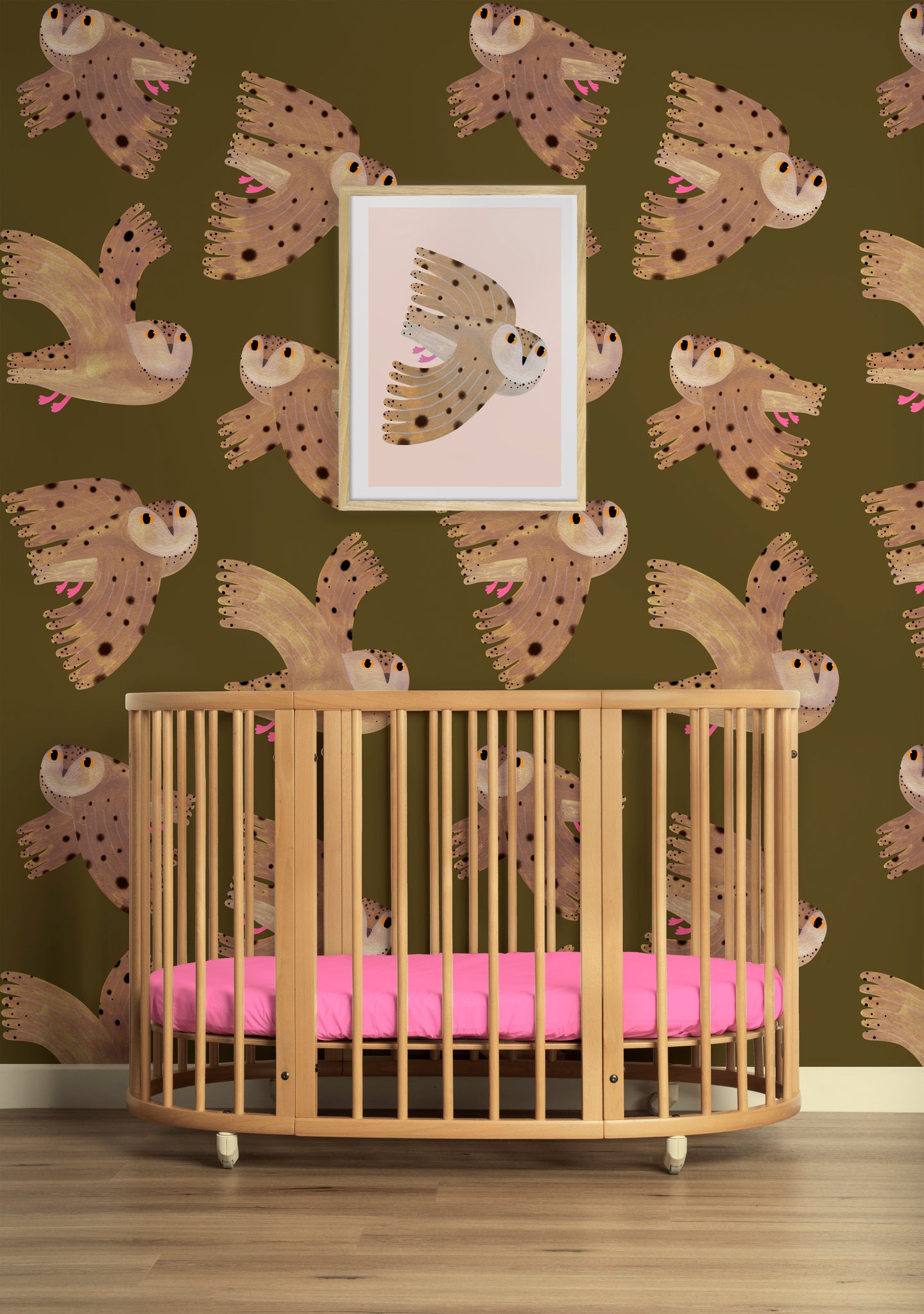 Meet me at the Wall Behang Owl fern | Aniek Bartels