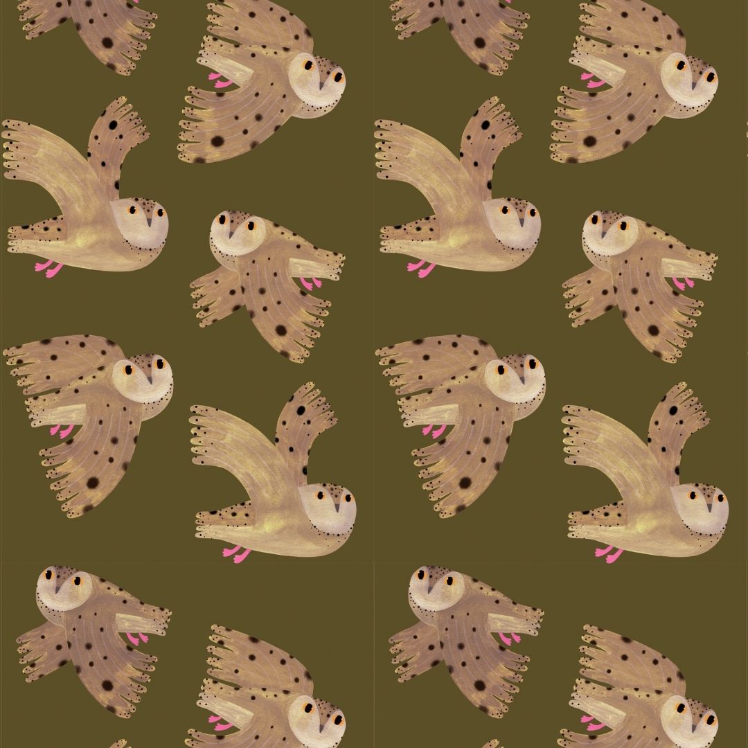 Meet me at the Wall Behang Owl fern | Aniek Bartels