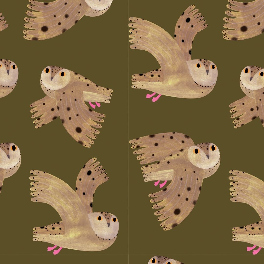 Meet me at the Wall Behang Owl fern | Aniek Bartels