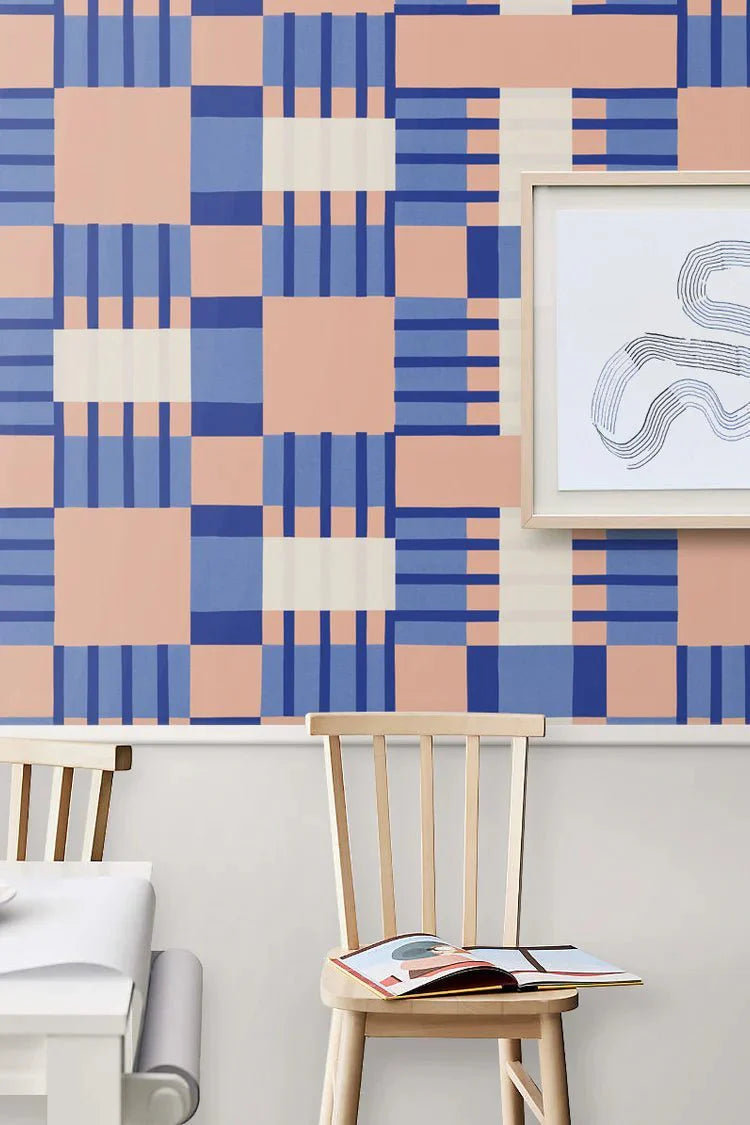 Meet Me at the Wall Behang Blocks Blink | Sabine van Vessem