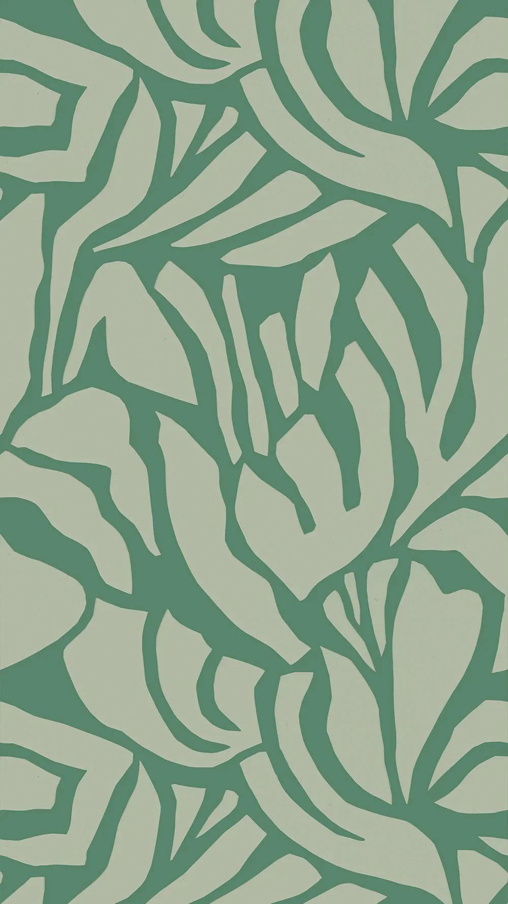 Behang Meet Me at the Wall - Flow Grean 1 - Sabine van Vessem 270cm