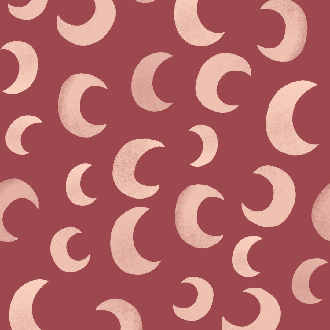 Meet Me at the Wall Behang Moon Rhubarb | Aniek Bartels