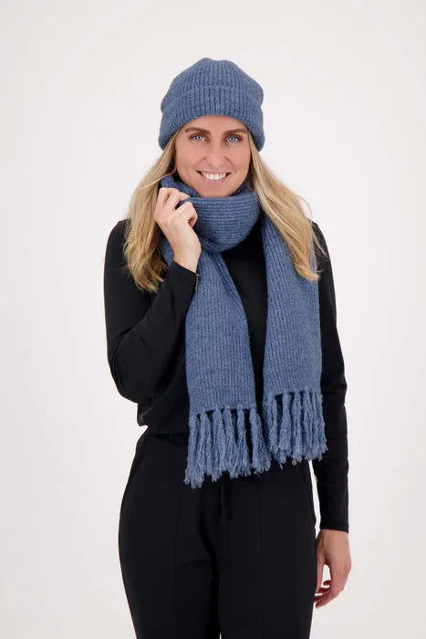 Zusss | Gebreide muts grijsblauw