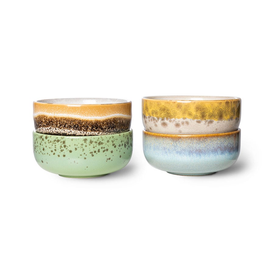 Hk Living | 70's servies XS schaaltjes Castor set van 4