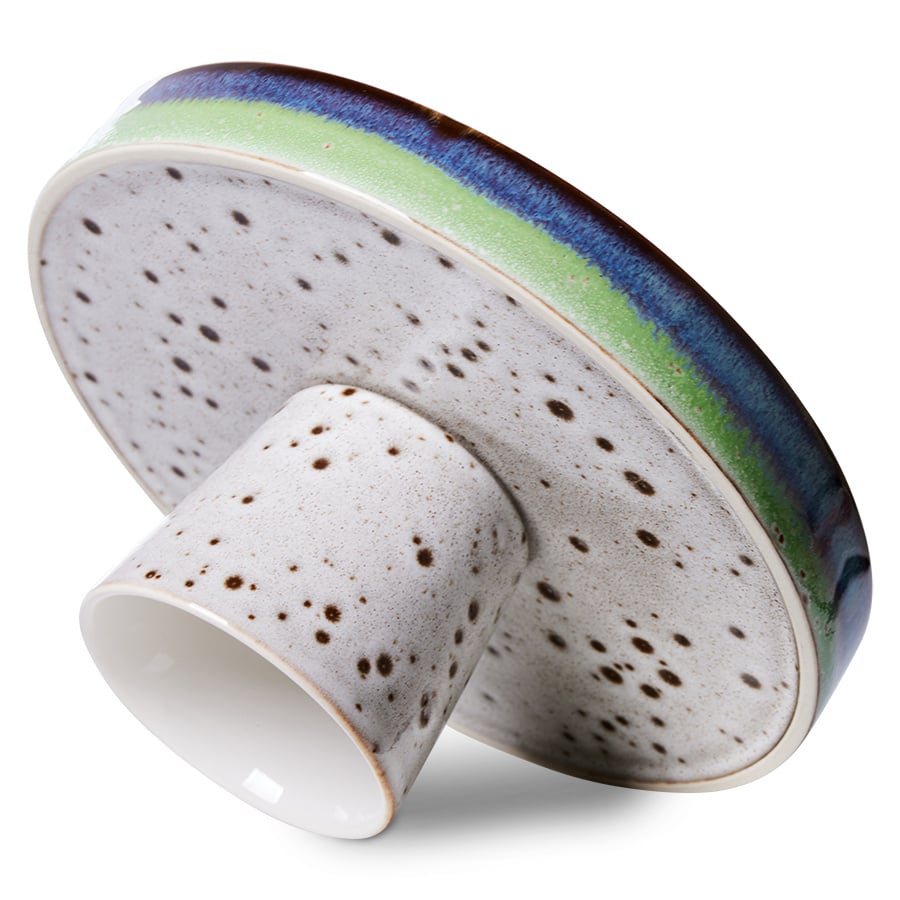 HK Living | 70's servies schaal op voet Comet