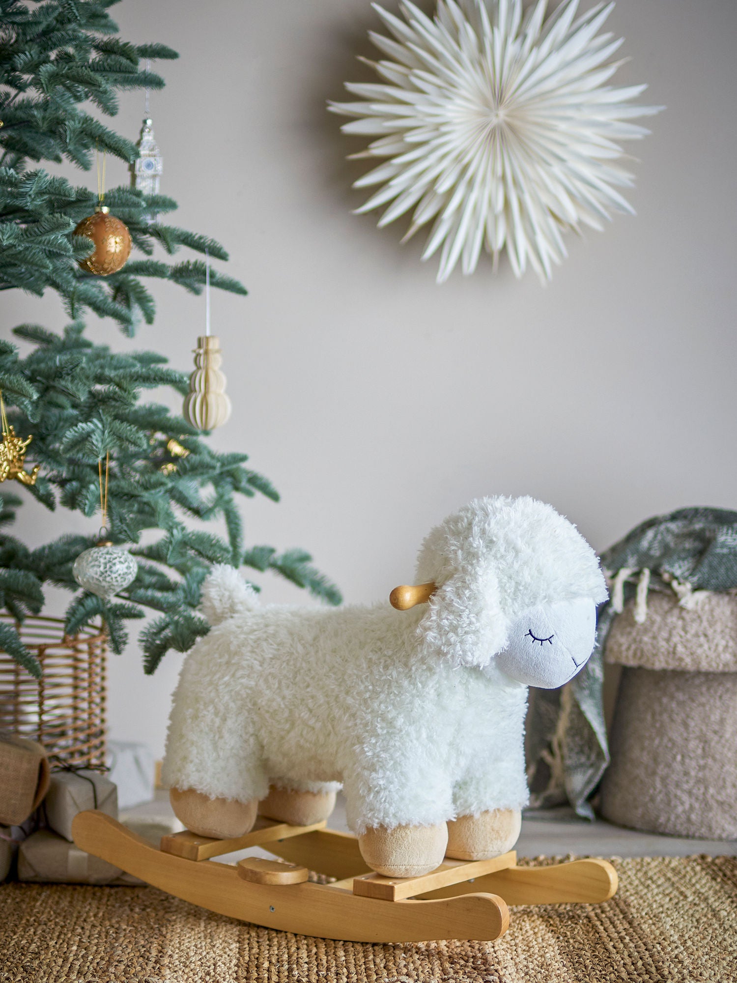 Bloomingville MINI Laasrith Hobbeldier Schaap wit