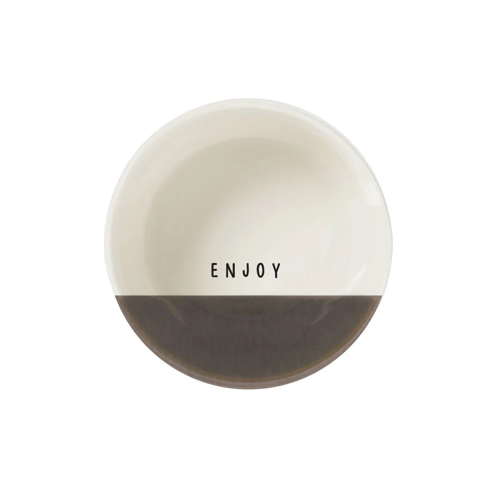 Zusss | Dip-Schale genießen Sie Weiß/Braun