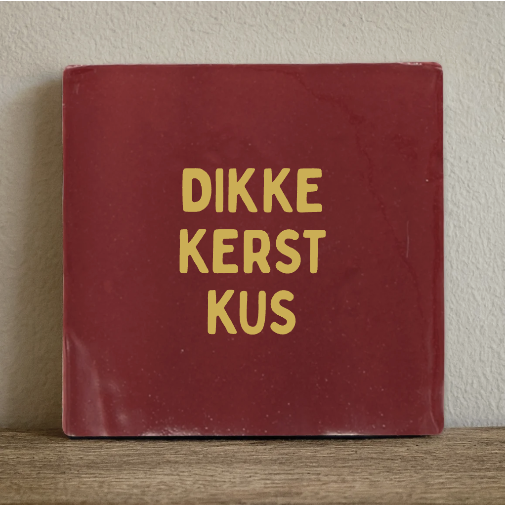 Tegeltje dikke kerstkus