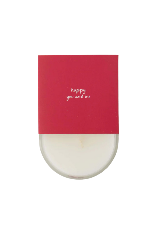 Zusss | Geurkaars in wikkel happy you and me wit/rood