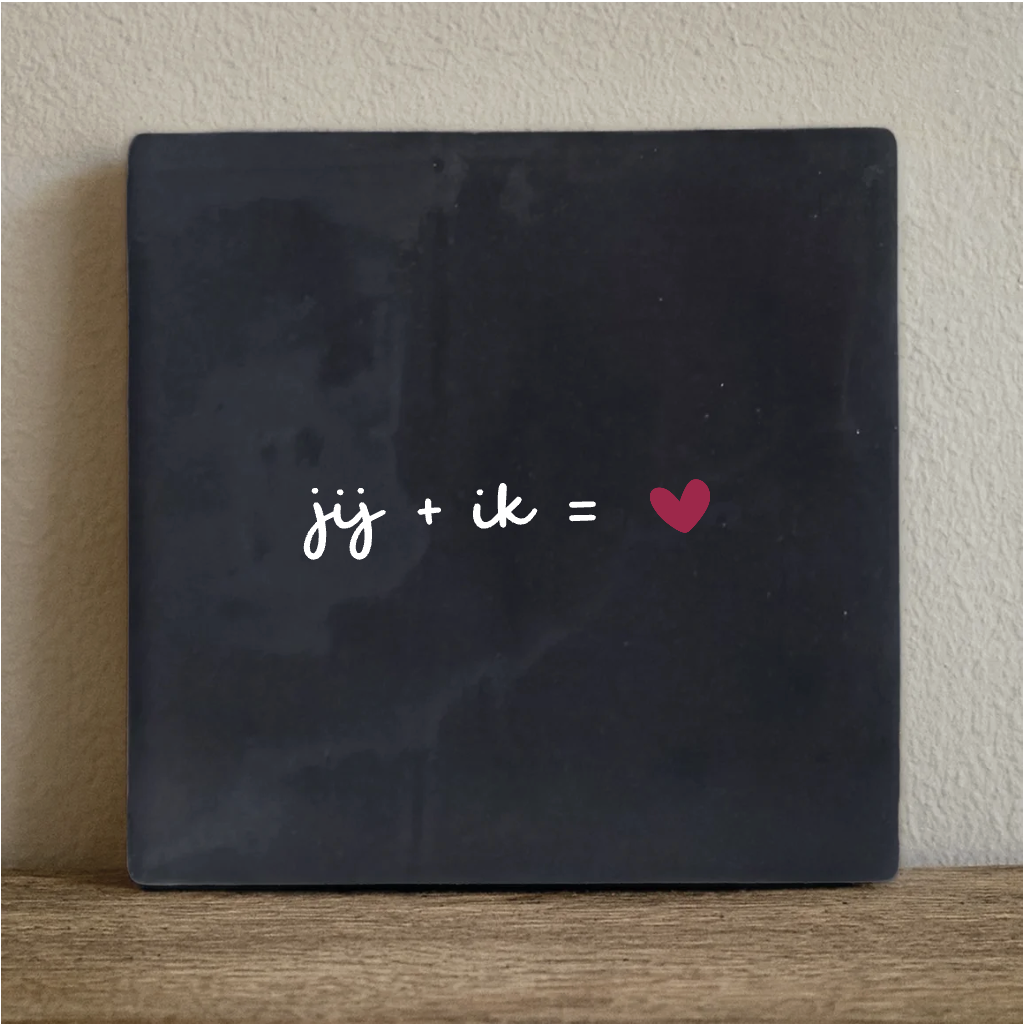 Tegeltje jij en ik is love
