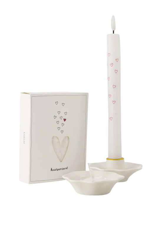 Zusss | Kandelaar keramiek schulp wit