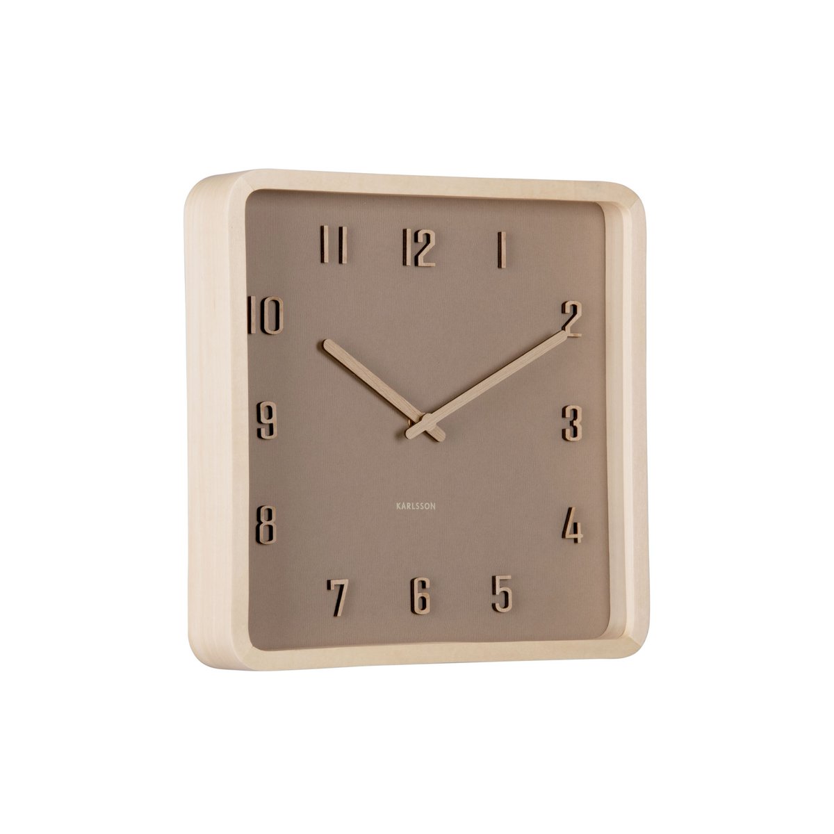 Wandklok Nervadura Vierkant Beige Bruin