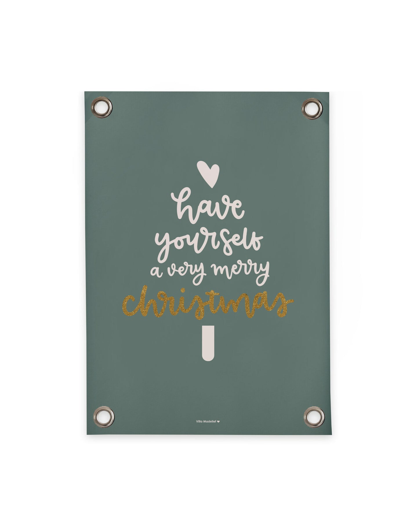 VM | Tuinposter Have yourself a very merry Christmas groen