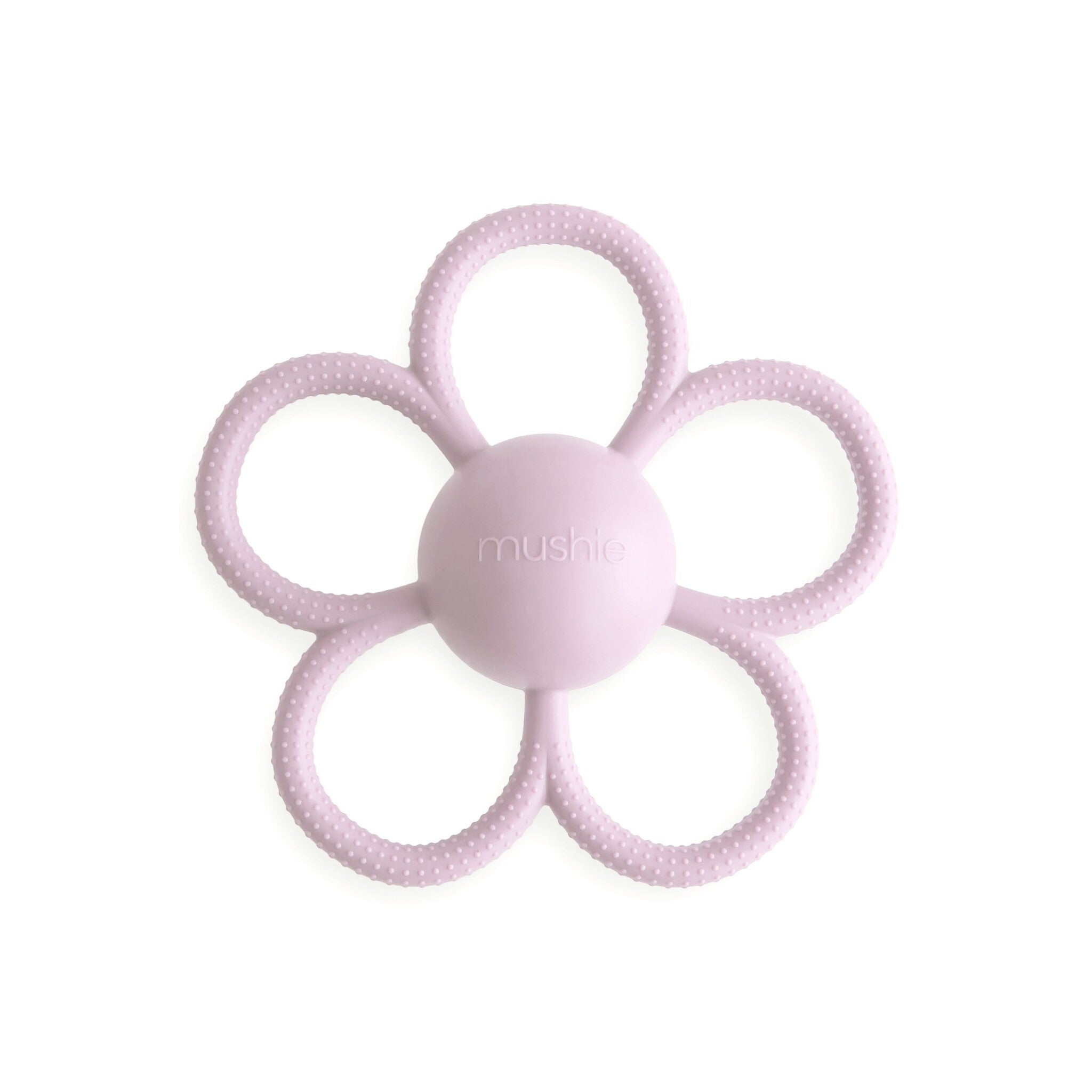 Mushie | Bijtspeeltje met rammelaar Daisy lila