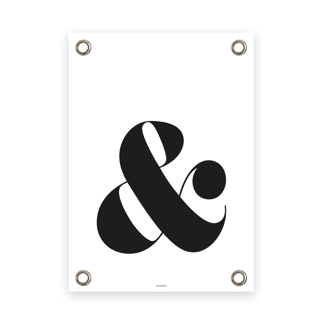 VM | Gartenposter & Schild weiß/schwarz