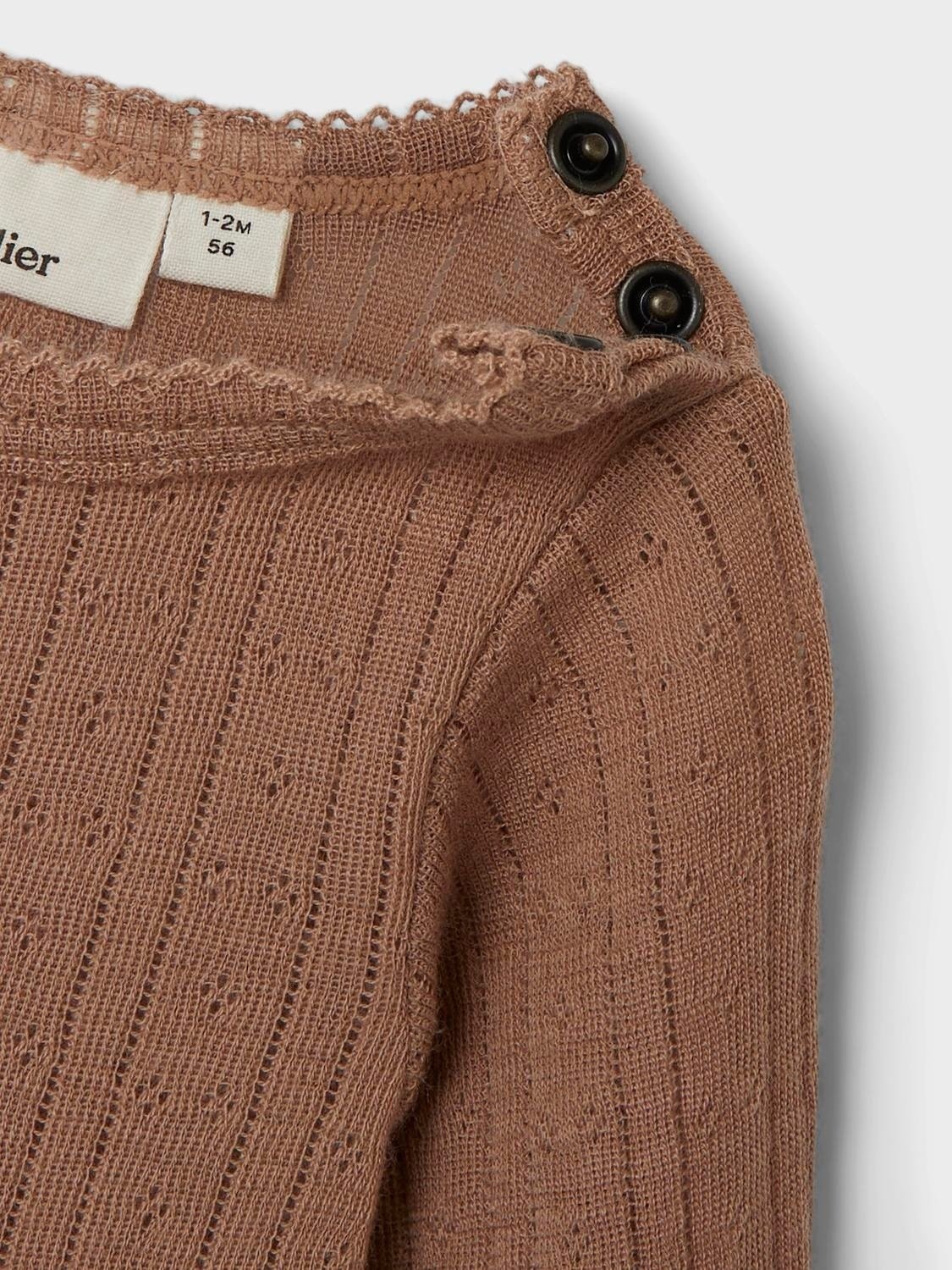 Lil Atelier | Wollen romper Naima beaver fur