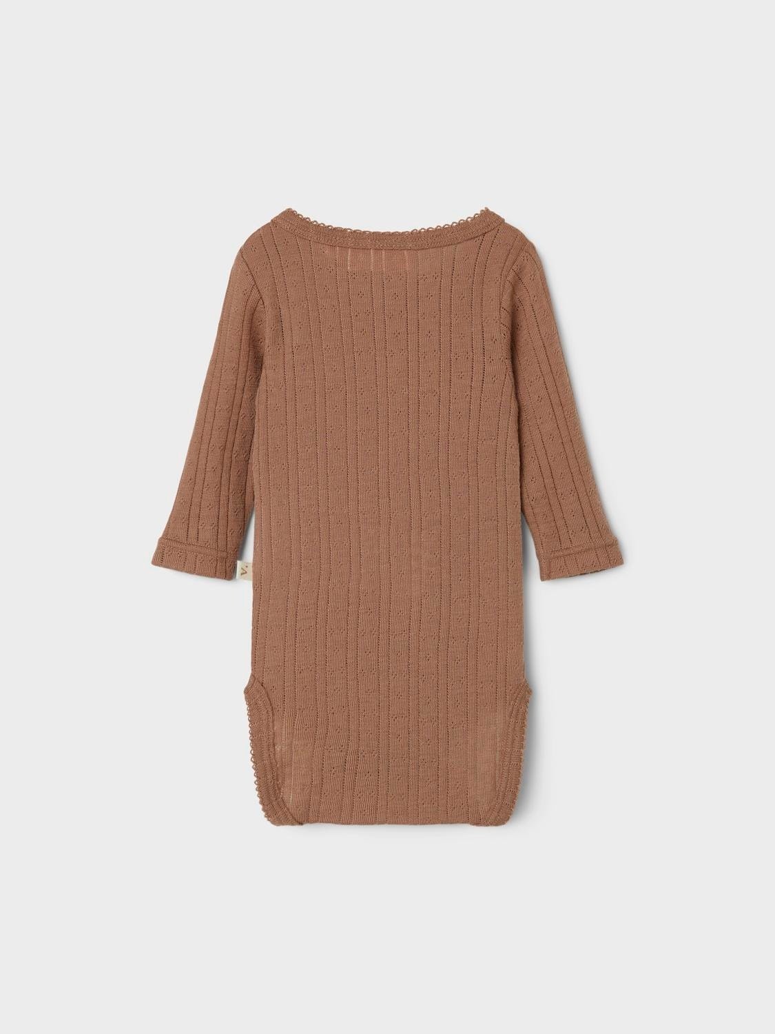 Lil Atelier | Wollen romper Naima beaver fur