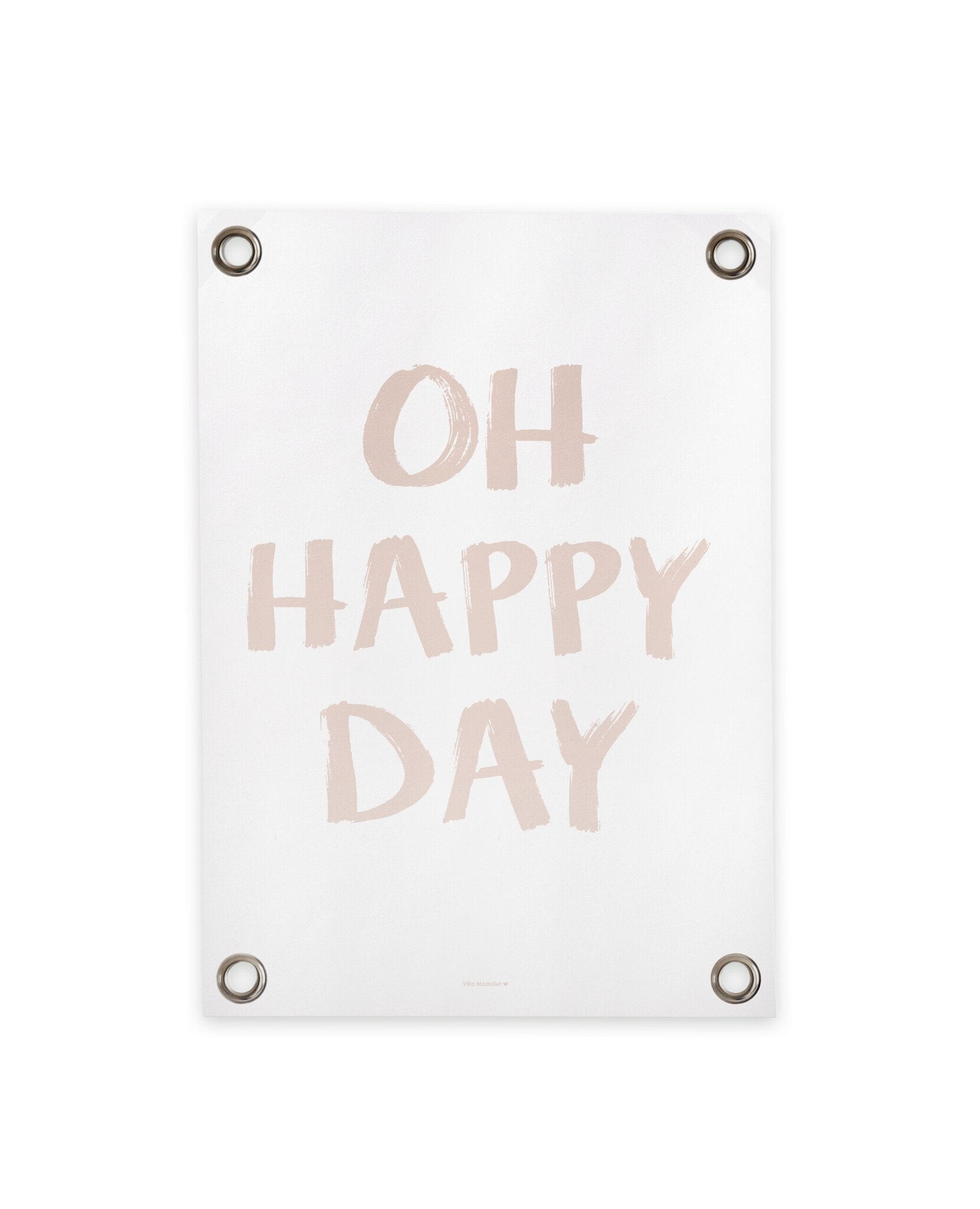 VM | Gartenposter „Happy Day“ (weiß-beige)