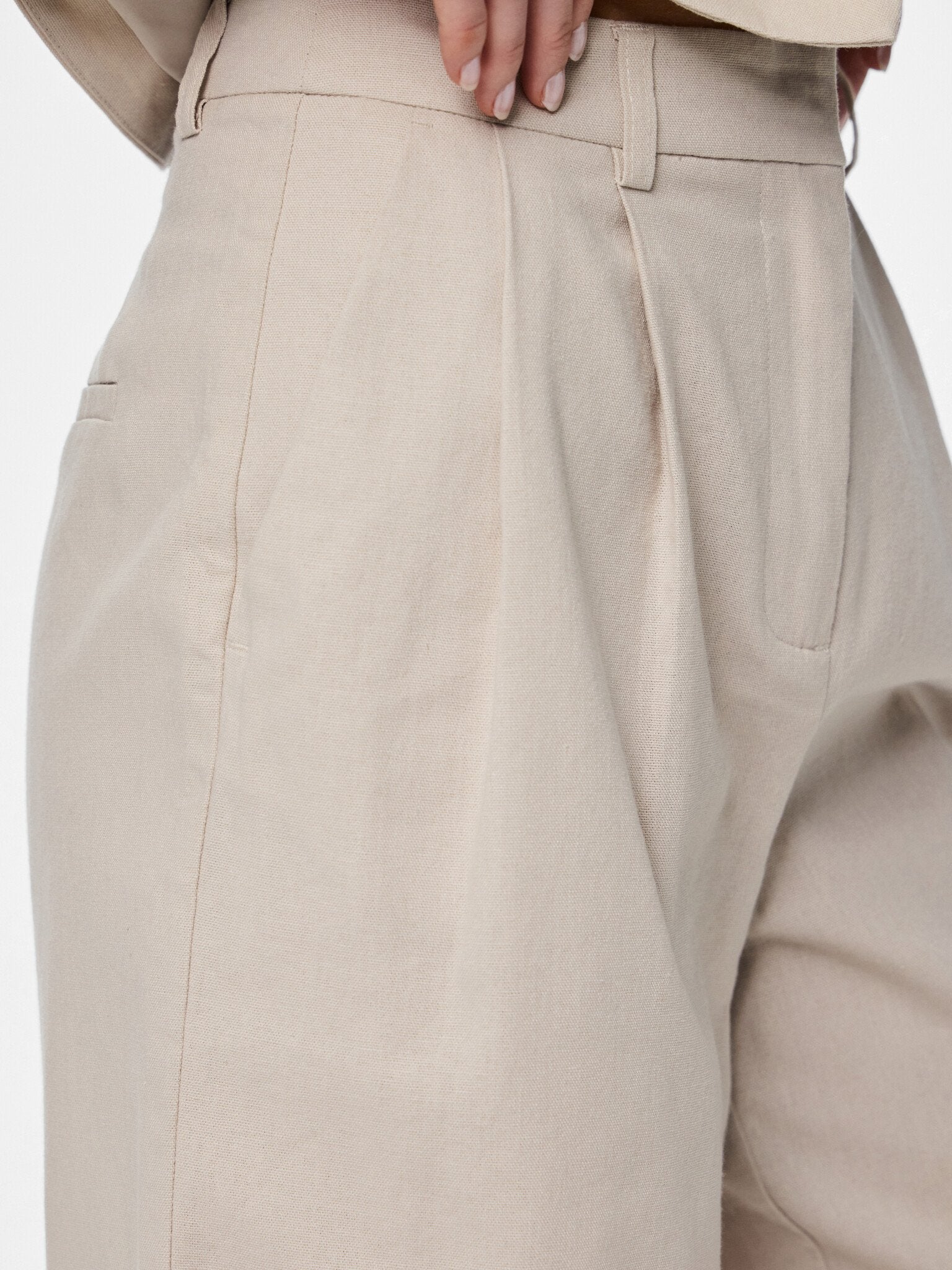 Pieces | Short Tiki silver gray