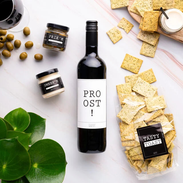 Flessenwerk | Rode wijn Proost!