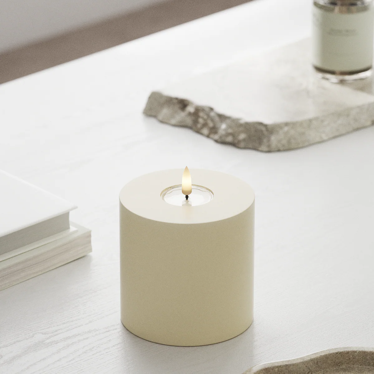 Deluxe Homeart | LED Kaars creme 10x10cm