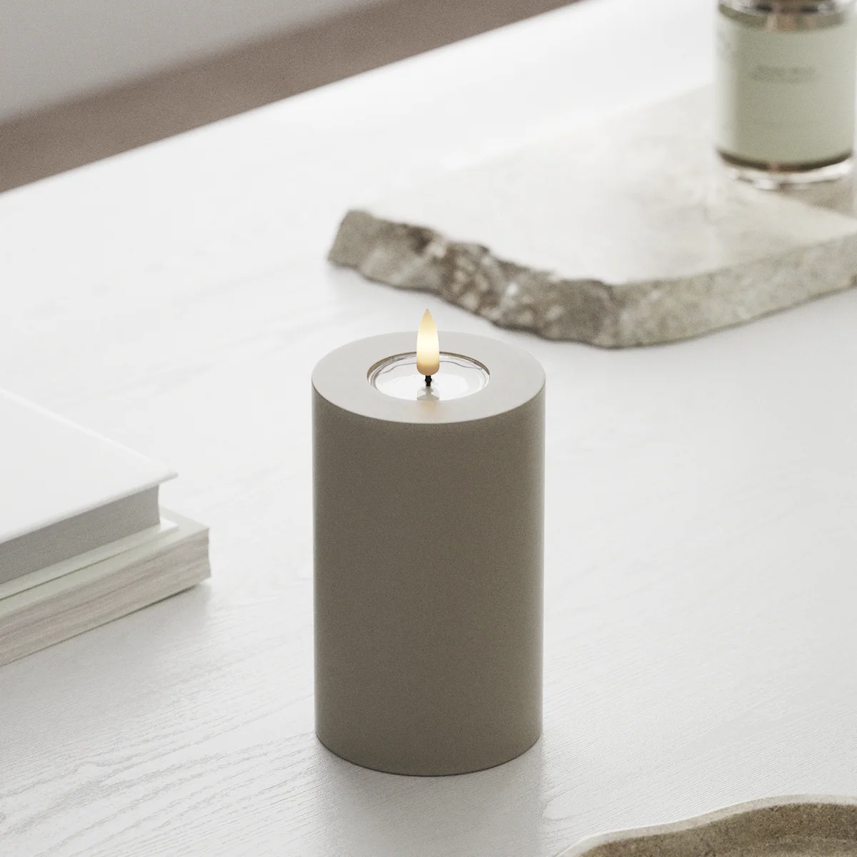 Deluxe Homeart | LED Kaars sand 7.5x12.5cm