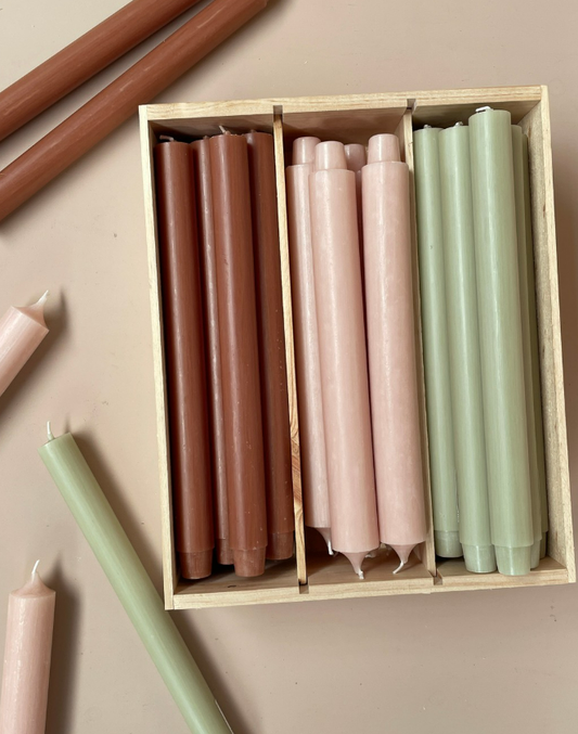 Rustiklys | Tafelkerze 18 cm Salbei