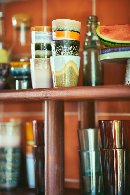 HK Living | 70's servies koffiekopje Burst