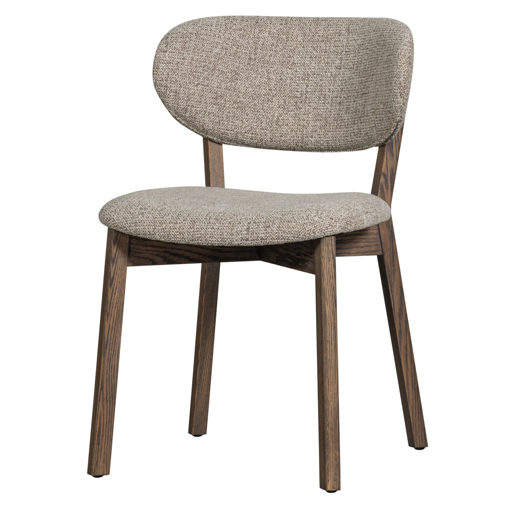 Woood | Eetkamerstoel Udar met houten frame donkerbruin