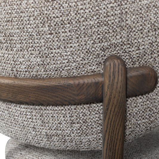 Woood | Eetkamerstoel Udar met houten frame donkerbruin