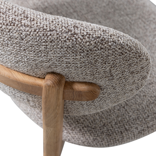 Woood | Eetkamerstoel Udar met houten frame naturel