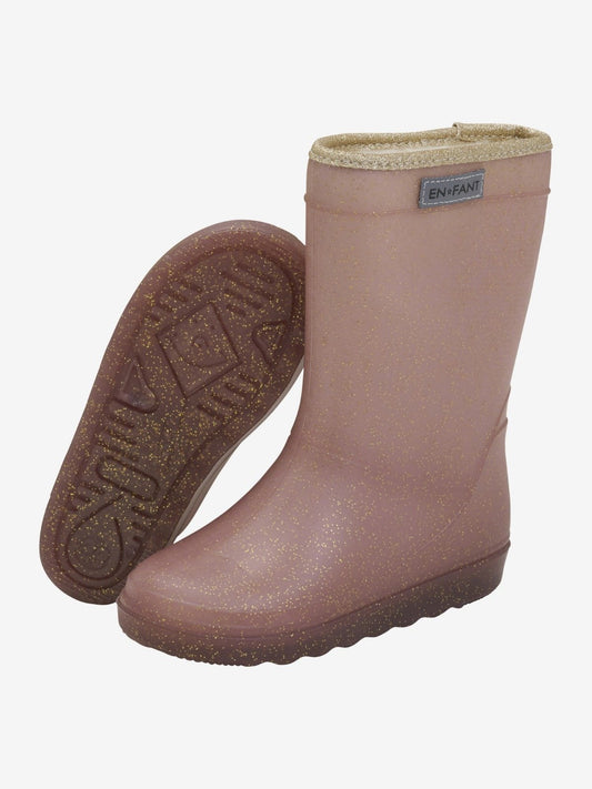 Kinder | Thermostiefel Glitzerrosa Taupe