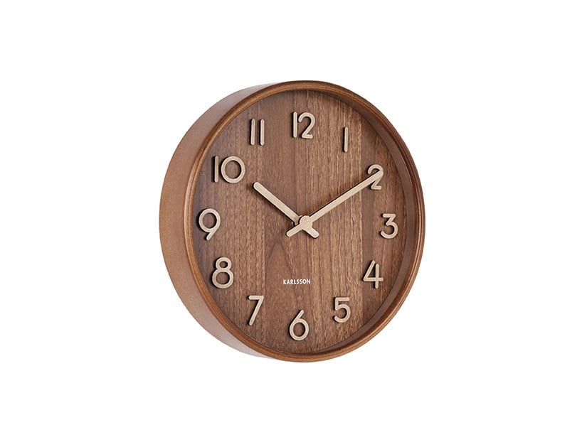 Karlsson | Wanduhr, Reines Dunkelbraun, 22 cm