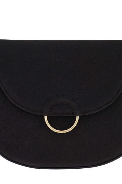 Zusss | Schoudertas met gouden ring zwart