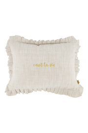 Zusss | Kissen cest la vie 35x25cm Pfeffer und Salz