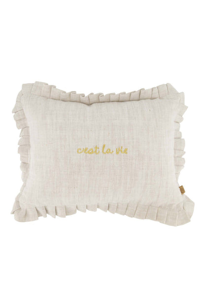 Zusss | Kussen cest la vie 35x25cm peper en zout